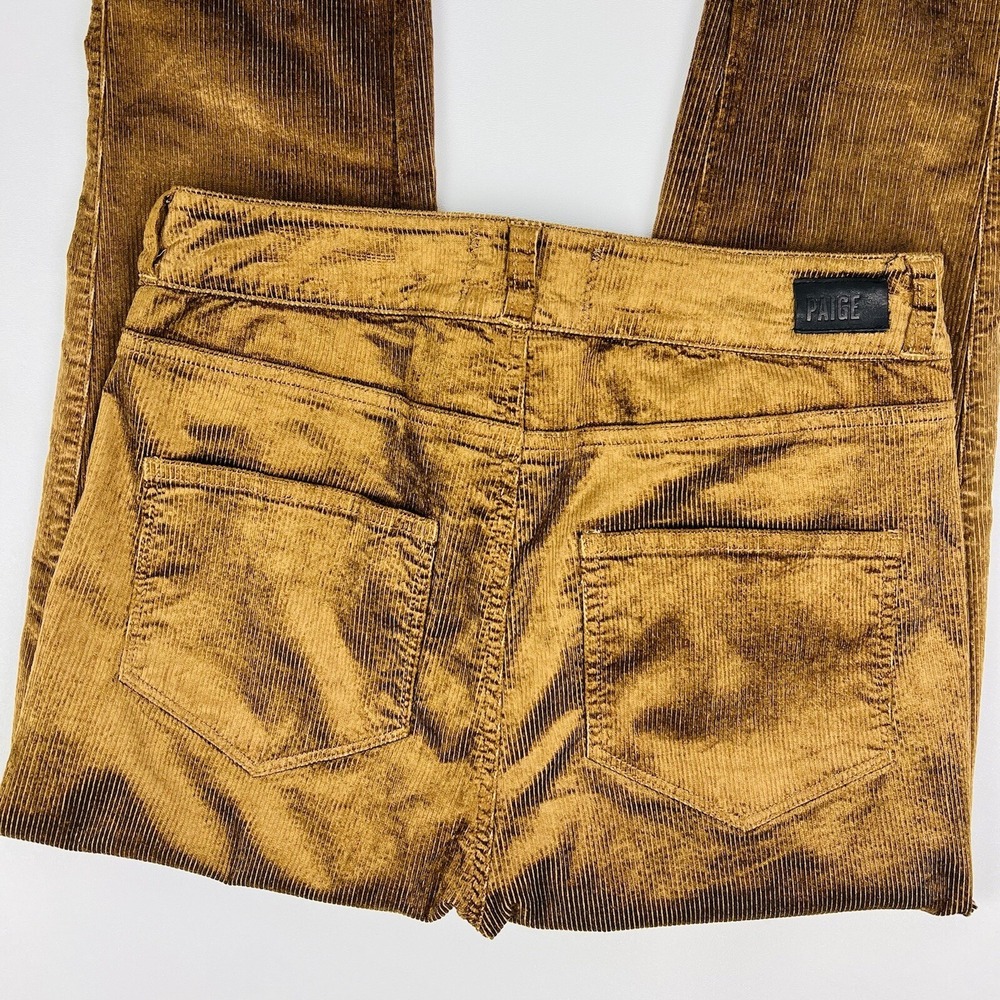 Paige Hoxton Ultra Skinny Chestnut Brown Cotton Blend Corduroy Pants Womens 26 - Picture 9 of 9
